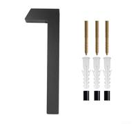 Numéro de maison mural flottant de 12,7 cm avec motif ombre noire pour affichage d'adresse résidentielle (1)