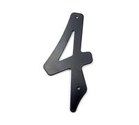 numéro de maison, Numéro de maison en métal 101 mm, 10,2 cm, noir, alliage d'aluminium, numéro porte, boîte aux lettres, adresse, extérieur, n° 0-9(4)