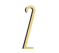 numéro de maison, Numéro d'étage d'hôtel en laiton, décoration de villa(Number 2)