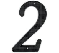 NuméRo De Maison Numéros De Maison 1pc 101mm Numéro En Métal 4 Pouces Alliage D'aluminium Noir Porte Boîte Aux Lettres Signe D'adresse Extérieur #0-9(2)