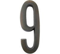 NuméRo De Maison Numéros de maison 1pc 101mm numéro en métal extérieur numéros auto-adhésifs boîte aux lettres autocollants porte 4 pouces argent/noir alliage Zinc #0-9(Black,9)