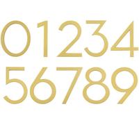 NuméRo De Maison Numéros de maison 1pc 125mm numéro flottant 5 pouces en alliage zinc doré noir et plaque d'adresse boîte aux lettres étoile porte extérieure #0-9(Gold,2)