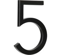 NuméRo De Maison Numéros de maison 1pc 125mm numéro flottant 5 pouces en alliage Zinc noir et plaque d'adresse boîte aux lettres extérieur #0-9(5)