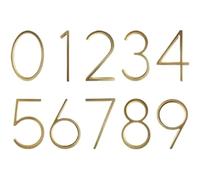 NuméRo De Maison Numéros de maison 5 en 12 cm numéro flottant alliage zinc noir argent doré(Golden,7)
