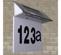 Numéro De Maison Personnalisé Diy! Panneaux De Maison Modernes, Numéros De Porte 1-9999, Nom De Rue, Panneau De Porte À Lumière Solaire Led