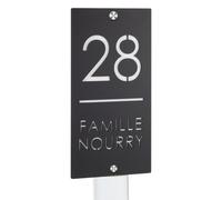 Numéro de Maison Personnalisé en Acrylique 3D Noir et Or - Plaque d'Adresse Moderne avec Effet Flottant, Signalétique Extérieure Étanchéité IP65 pour Maison, Hôtel et Appartement