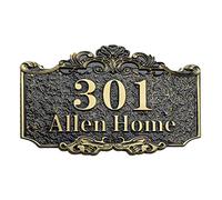 Numéro de Maison Personnalisé Plaque de Numéro Chiffres Vintage Panneau de Signalisation Rue Porte Gravé Plaque d'adresse en Acrylic Autocollant pour Bureau Domicile Hôtel Ecole Appartement Dortoir