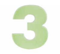 Numéro de maison phosphorescent - ''3'' Lunartec