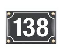 Numéro de Maison | Plaque Émaillée Personnalisée 10x15 cm | Numéro de Rue | Panneau de Porte (Anthracite)