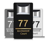 Numéro de maison solaire personnalisé, plaque d'adresse LED personnalisée avec éclairage solaire, numéros de maison modernes en acrylique pour la maison et le jardin, personnalisable pour noms et