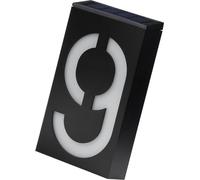 Numéro de Maison Solaire Plaque d'Adresse Lumineuse LED 1000mAh Rechargeable Alimentée par le Solaire