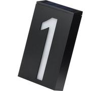 Numéro de Maison Solaire Plaque d'Adresse Lumineuse LED 1000mAh Rechargeable Alimentée par le Solaire