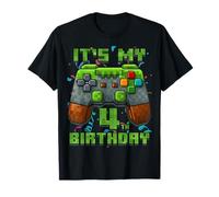 Numéro de Pixel pour 4e Anniversaire de garçon T-Shirt