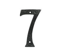 Numéro de porte 7 en fer noir 10,2 cm