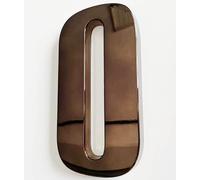 Numéro de porte de maison autocollant n° 0 de 20,3 cm pour sol, cour, portail, magasin, adresse, projet de décoration, métal brillant.
