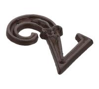 Numéro de Porte en Fonte Rétro, Chiffre 2 Décoratif Vintage | Fixation à Vis, Finition Antique Martelée, pour Porte ou Clôture, Vis de Montage Assorties