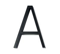 Numéro de porte, Numéro de porte noir 12cm 5 pouces, signe extérieur de porte numérique, effet 3d surélevé(A)