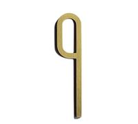Numéro de porte, Numéro d'étage d'hôtel en laiton, décoration de villa, numéro maison créatif for boîte aux lettres, appartement, bureau 0 à 9(Number 9)