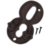 Numéro de Porte Rétro en Fonte Noire, Chiffre 8, Style Ancien