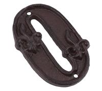 Numéro de Porte Vintage en Fonte Noire, Installation Facile | Finition Antique Martelée, Surface Irrégulière, Vis Assorties Incluses, pour Portail, Bois, Immeuble