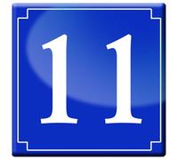 Numéro De Rue 11 - Classique 10x10cm - Sticker/Autocollant