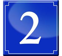 Numéro De Rue 2 - Classique 10x10cm - Sticker/Autocollant