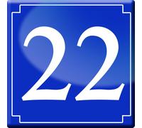 Numéro De Rue 22 (Classique 10x10cm) - Sticker/Autocollant