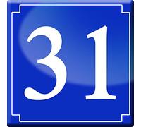 numéro de rue 31 (classique 10x10cm) - Autocollant(sticker)