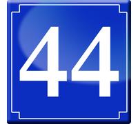 Numéro De Rue 44 (Classique 10x10cm) - Sticker/Autocollant