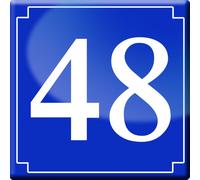 Numéro De Rue 48 (Classique 10x10cm) - Sticker/Autocollant