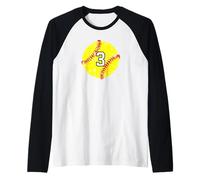 Numéro de Softball n°3 Manche Raglan