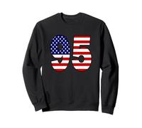 Numéro de Sport #95 (Quatre-Vingt-dix Cinq) avec Drapeau américain Sweatshirt