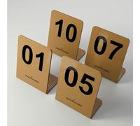 Numéro De Table 1-10, Ensemble De Numéro De Table en Acrylique, Réutilisables Numéros Acrylique, Chevalets De Table Numérotés, pour Cafés Bars Fête Restaurant Table Numéro Signe(Gold+black,8x10cm)