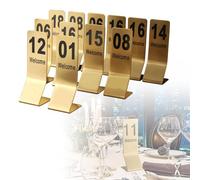 Numéro De Table De Mariage, 1-10, 1-20, Carte De Numéro Double Face, Panneau De Table En Acier Inoxydable, Stackable, Pour Bars, Restaurants, Cafés Ou Réceptions De Mariage(1-20)