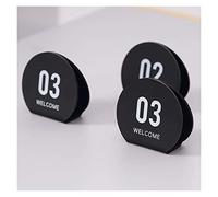 Numéro de table en forme de tente, Lot de 10 numéros de table double face en acrylique noir 7,9 x 7,1 cm(11-20)