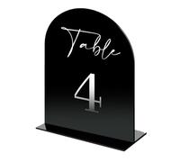 Numéro De Table Étiquette de table numérique, plaque numérotée for mariage, salle à manger, siège personnalisé faire soi-même(Black L,Number 1-10)