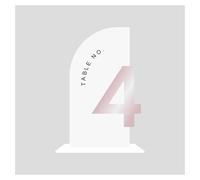 Numero De Table Mariage Numéros de table modernes en demi-arche, panneaux numérotés 3D, décoration de mariage, papeterie de réception(Rosegold on white,1-30)