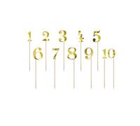 11 Marque Tables Piques Chiffres dorés 26,5 cm
