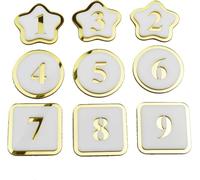 Numéro de table rond, étiquette autocollante for numéro de casier, numéros de boîte aux lettres autocollants, numéros de maison, numéros de table en acrylique for restaurant(6cm Round,21-40)