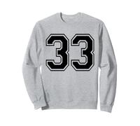 Numéro de Trente Trois #33 - Uniforme d'équipe de Sport - Anniversaire 33 Sweatshirt