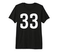 Numéro de Trente Trois #33 - Uniforme d'équipe de Sport - Anniversaire 33 T-Shirt Haut de Gamme
