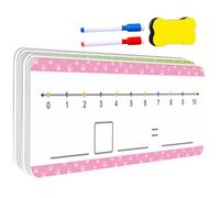 Numéro d'effacement à sec Blanche blanc, 0-20 jeu de soustraction à double face et effaçable Addition de planche - fournitures de t maison, activités d'apprentissage, 8pcs pour 0-10, 8pcs pour