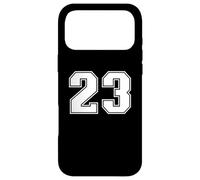 Numéro d'équipe Sportive n ° 23 Numéro Universitaire Blanc Coque pour iPhone 17 Pro Max