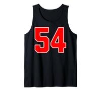 Numéro d'équipe Sportive Rouge #54 Débardeur