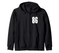 Numéro Eighty Six #86 Uniforme d'équipe Sportive Anniversaire 86 Sweat à Capuche
