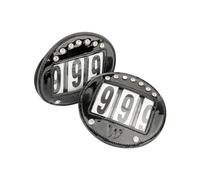 Numéro équitation en cuir verni Waldhausen Noir 9,5 cm