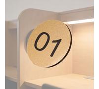 numéro Étiquettes Numériques Rondes Dia 3,5 5 8 CM Avec Support Auto-adhésif/Étiquette Numérotée En Acrylique Givrée Pour Numéro Position(Gold-1-20 D 3.5 CM)