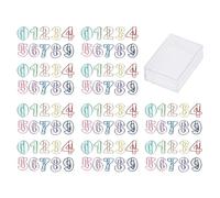 Numéro Forme Paper Clips Funny Couleurs riches mignonnes Strong Clamping Fancy Paperclips For Office School Home Metal 100pcs 10 couleurs