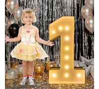 Numéro lumineux de chapiteau de 7 m, grand panneau LED pour fête, décorations d'anniversaire, remise de diplôme, bal, fête prénatale (numéro 1)