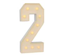 Numéro lumineux LED 3D - Chiffres lumineux - 0 1 2 3 4 5 6 7 8 9 lettres lumineuses - Chiffres décoratifs - Veilleuse - Pour mariage, fête d'anniversaire, décoration de la maison (2)